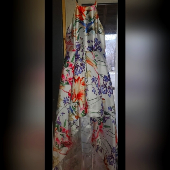 Speechless Floral High-Low Prom Dress - Picture 1 of 2